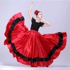 Meninas plus size grande espanhol flamenco saia trajes de dança palco wear desempenho festa saia vermelha para mulheres roupas femininas