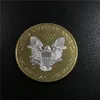 Бесплатная доставка 50 шт. / Лот. 2014 1oz American Eagle Gold монета, позолоченное серебро, зеркальный эффект / нет магнитного