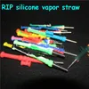 Rookpijpen Silicium Nectars Dab Stro glazen Bong met titanium nagels 10 mm mannelijke Rig Bongs Siliconen Nectar Oil Pipe