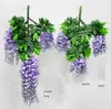 Romantische künstliche Blumen, Simulation Glyzinien, Hochzeitsdekorationen, langer Pflanzenstrauß, Zimmer, Büro, Garten, Brautaccessoires HH00