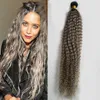 Ombre Brazilian Curly Hair Bundles 100% Human Hair Non Remy Kinky Curly Bundles T1B/Grey Hair Weave Free Shipping 1PCS