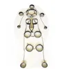 Stainless Steel 9 pcs/set, male chastity belt device cock cage anal plug toys handcuffs dog leash Master Slave sex games