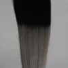 Apply Tape Adhesive Skin Weft Hair T1B/grey ombre human hair Straight 100g 40pcs tape in human hair extensions