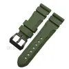 Watchband 24mm 26mm Buckle 22mm Men Band Watch Green Diving Silicone Rubber Strap Sport Sport Bracelet Stainless Steel Pin For 2684