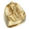 Lujoyce Hiphop Gold Color Mysterious Egyptian Pharao Ringen Rock Titanium Rvs Mannen Ring voor volwassen sieraden