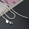 Unisex Sterling Silver Snake Chain 25-delige lot 925 zilveren ketting kreeft sluitingen kettingen Valentijnsdag geschenk prachtig Fashi334o