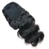 wet wavy women ponnytail Natural color virgin human hair ponytail extensions drawstring ponytails for black women 160g