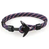 New Style Fashion Mens and Womens Handmade Paracord Anchor Link Bracelet Colorful Woven Bracelets for Sale