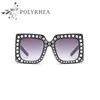 الفاخرة مربع النظارات النساء إيطاليا ماركة مصمم الماس نظارات الشمس السيدات خمر المتضخم ظلال الإناث حملق النظارات