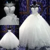 puffy bling ball gown wedding dress