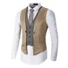 2017 Nya klänningvästar för män Slim Fit Mens kostym Vest Male Waistcoat Gilet Homme Casual Ärmlös Formell Business Jacket