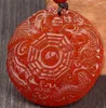 4.5x4.5cm Natural Clear Fine Carved Cute Lucky jade agate Chalcedony Pendant free Necklace Fashion Jewelry for woman and man