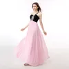 Pink Single Shoulder Dresses Formal Evening Dresses European And American Long Style Bridesmaid Party Dress HY026