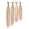 # 27/613 Piano kleur Maleisisch menselijk haar weefsel extensies recht 4 stks lichtbruin gemengd met blonde piano kleur menselijk haar bundels