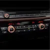 Perillas de aire acondicionado para coche, anillo de cubierta circular de Audio para BMW 5 6 7 Series 5GT X5 X6 M5 M6 X5M X6M F10 F18 F11 F07 F15 F16, accesorios