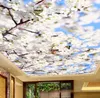 Aangepaste foto 3d plafond muurschilderingen behang bloeiende blauwe lucht schilderij 3D muur muurschilderingen behang voor muren 3d
