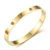 Amor pulseiras parafusos pulseiras para mulheres pulseiras de aço inoxidável pulseiras de cristal cor ouro mulheres presente de jóias