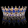 Fantastico matrimonio con corona nuziale spettacolo diadema a cerchio completo trasparente strass austriaci re regina corona festa in costume Art Deco272s