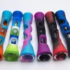 Mini Colorful Silicone Hand Pipe With Glass Tube Horn Fda Herb Smoking Pipes Cigarette Filter Tobacco Hand Tool 545