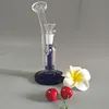 Nouveau bleu petit portable de haute qualité barboteur verre bong tuyau d'eau bongs avec 1 perc 8 pouces de haut 14mm mâle joint (GB-346)