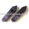 Crown Chakra öppnade fluoritkristall och stenrör Naturlig kvartsrör Fluorit Dark Purple Gemstone Healing Rökning Rör 1st Hot Sale