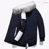 KOSMO MASA Black Long Man Winter Jacket Men Warm  Fur Hooded 2018 Mens Jackets And Coats Zipper Down Men Parkas MP029