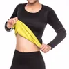 Neoprene shapers Long Sleeve TOP + Legging Sweat Sauna Slimming Women Fitness tights Tanks Vest Pants