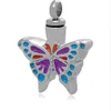 Wholesale cremation can be winged butterfly pendant necklace for the ashes of a family pet mini funeral jewelry