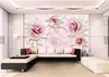 3d floral papier peint photo papier peint salon chambre décor papel pintado pared rollos papiers décor à la maison 3d rose fleur