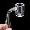 New Smoke quaartz banger Extra thick full 4mm flat top banger nail with 2 belts 10 14 18 Domeless Nails Bong