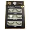 3D false eyelashes Handmade 3 Pairs/set Beauty Thick Long Soft lashes Fake Eye Lashes Eyelash Sexy High Quality free shipping