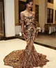 Роскошные золотые черные выпускные платья Русалка с плеча сексуальные африканские платья с рыбным хвостом vestidos специальные платья вечерние WEA8985649