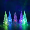 MINI arbre de Noël LED lumières cristal clair coloré arbres de Noël veilleuses nouvel an fête décoration Flash lampe de lit ornement cl7263062