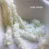 50pcs / mycket elegant vit orkidé wisteria vinstockar varje remsa 79 inches silke konstgjorda blomsterkransar för weding dekoration