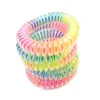 Lot 100Pcs RainBow Hair Bands Colorful Elastic Rubber Telephone Cord Wire Ties & Plastic Spiral Coil Wrist Rope Accessory