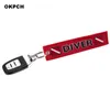Launch-Schlüsselanhänger für Motorräder und Autos, Taucher-Schlüsselanhänger mit Stickerei in Rot, 3400571