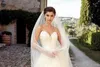 Eddy K abiti da sposa una linea di pizzo applique corte strascico abiti da sposa innamorato abito da sposa su misura di alta qualità