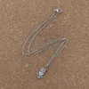 12PCS Lot Antique Srebrny Śliczny Sowa Dziewnica Naszyjniki 18-calowe Łańcuchy Biżuteria DIY A-243D301Z