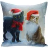 45x45cm Square Pillowlip Cartoon Merry Jul Dekorativ kasta kuddväska för heminredning Sofa Kuddehölje Hot Sale 5 5ZF BB