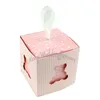 50 stks Blauw Roze Kleine Teddybeer Gunst Dozen Baby Shower Doop Doop Party Candy Doos Die Kid Verjaardag Feestartikelen