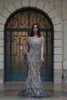 Dubai Árabe Luxo Sereia Vestidos de Noite Sexy Sweetheart Off Ombro Frisado Cristais Sweep Train Formal Prom Vestidos Personalizados
