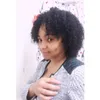 Novo estilo de corte curto bob kinky encaracolado peruca brasileira cabelo simulação de cabelo humano afro curly peruca para a mulher em estoque