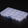 15 Slots Plastic Storage Box 15 Compartment Storage Boxes Adjustable Jewelry Necklace Craft Case Holder Organizer