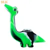 lot printing dinosaur shape smoking pipes portable Silicone tobacco smoking pipe oil rig glass bong hookah hose silicon pipes