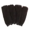 グレード10aインドキンキーカーリーヘアー織り束バンドルナチュラルカラー130密度人間の髪束8-30インチレミー人間の髪の延長