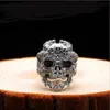 Allega d'argento della lega della donna maschile Cool Gothic Punk Skull Dito Anelli Gioielli Hot Charm