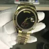 Top Watch Men guld rostfritt stål automatiskt safir glas rostfritt män klockor sport manlig armbandsur
