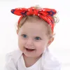 Amerikansk Independence Day Bows Headband Baby Star Arrow Print Turban Stretch Knotted Hairbands Kids Hair Tillbehör