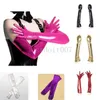 Andra sexprodukter Kvinnor damer sexiga cosplay glänsande våt look emalj läder långa handskar opera parti #r98