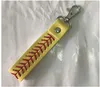 whole Sport Seamed Lace Leather Key Chain Herringbone Softball Baseball Fast Pitch Baseball Stitch Keychain Bag Accessories 5pcs hot selling